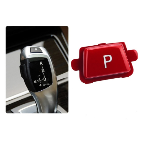 Buton P pentru maneta schimbătorului de viteze, roșu, pentru BMW Seria 1 2 3 4 5 7 X3 X4 X5 X6 Seria F + E70/E71