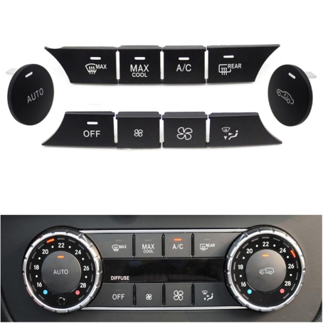 Set 8 bucăți butoane pentru climatizare, Model A, pentru Mercedes ML GL GLE GLS W166 X166 W292 (2012-2019)