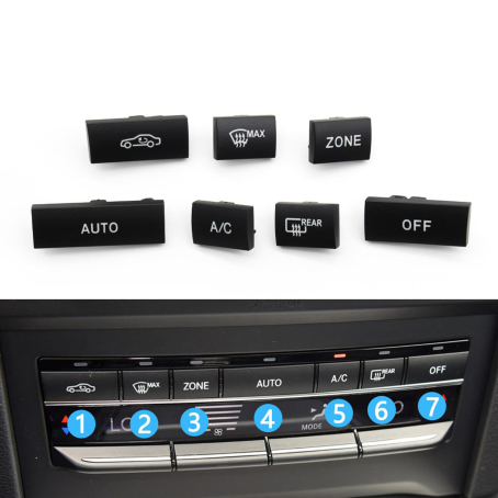 Butoane pentru climatronic, 7 bucăți, pentru Mercedes E-Class W212 W207 (2009-2016)