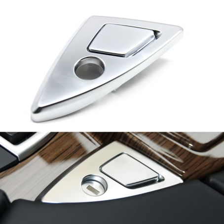 Buton cromat pentru cotiera centrală la BMW Seria 5 F10 F11 LCI / Facelift (2014-2016)