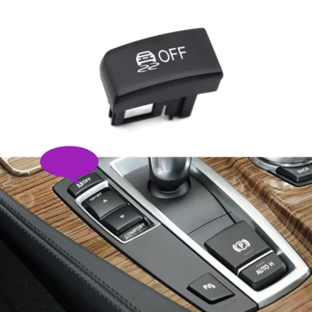 Buton OFF / blocaj negru pentru BMW Seria 5 6 X3 X4 F10 F11 F06 F12 F13 F25 F26 (2010-2019)