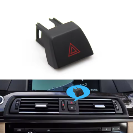 Buton lumini de avarie pentru BMW Seria 5, 6, 7, X3, X4 GT F10 F11 F06 F12 F13 F01 F02 F25