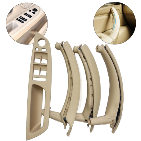 Set complet mânere interioare pentru toate ușile BMW X5 X6 E70 E71, bej