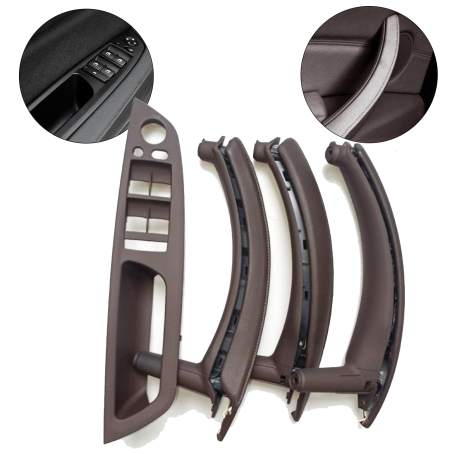 Set complet mânere interioare pentru toate ușile BMW X5 X6 E70 E71, moka