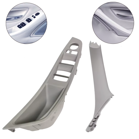 Set de mânere interioare față pentru BMW seria 5 F10 F11, gri, piese interioare