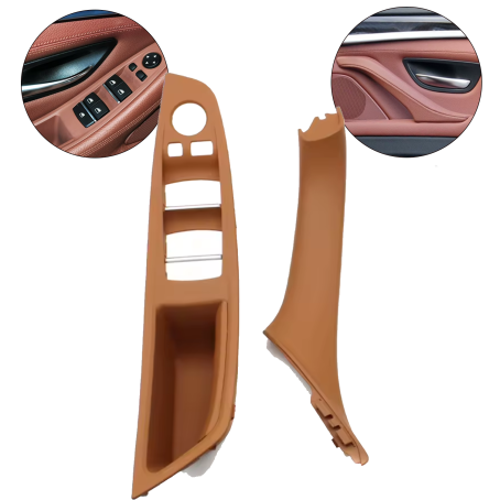 Set de mânere interioare față pentru BMW seria 5 F10 F11, Șampanie, piese interioare