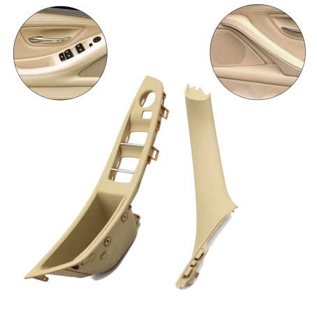 Set de mânere interioare față pentru BMW Seria 5 F10 F11, bej, piese interioare, fără retractare