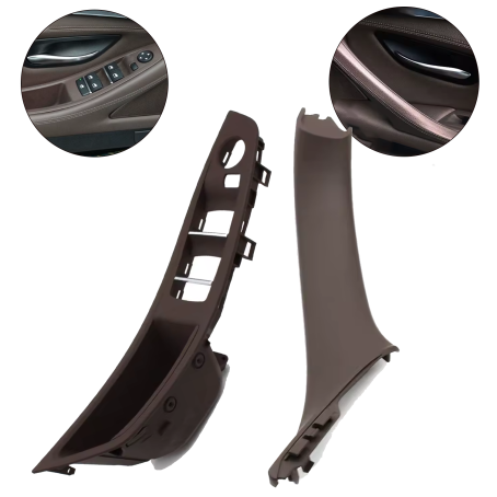 Set de mânere interioare față pentru BMW Seria 5 F10 F11, moka, piese interioare, fără retractare