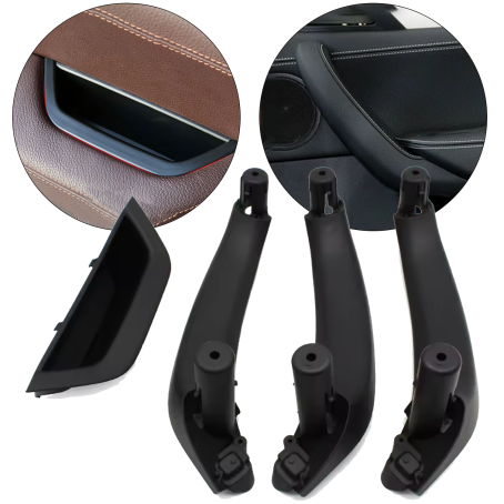 Set mânere interioare și panou pentru BMW X3 X4 F25 F26, negre, piese interioare