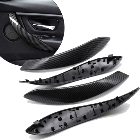 Set capace interioare pentru mânere BMW Seria 3 4 (modele F, 2013–2018), carbon