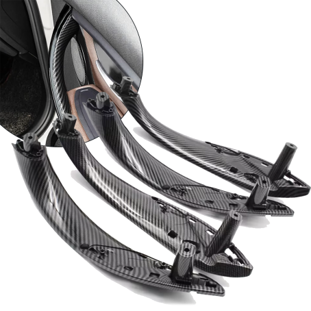 Set complet toate mânerele interioare pentru BMW Seria 3 4 F34 GT F36 Gran Coupe, carbon – piese interioare