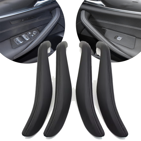 Set huse interioare din piele pentru BMW seria 5 G30 G31 G38 M5 F90, negre, 4 buc.