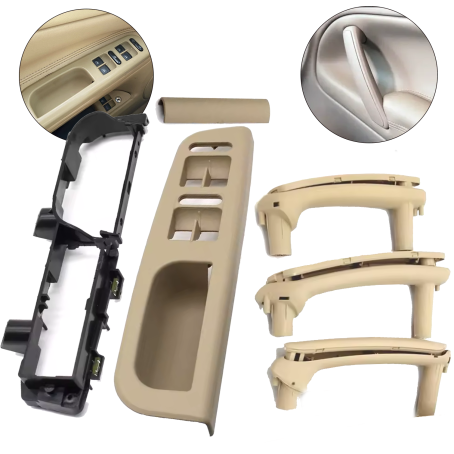 Set complet mânere și panou bej cu 4 geamuri electrice la VW Passat B5 B5.5 (1996–2005)
