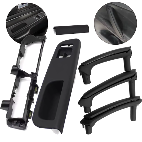 Set complet mânere și panou negre cu 2 geamuri electrice la VW Passat B5 B5.5 (1996–2005)