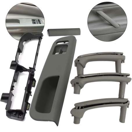 Set complet mânere și panou gri cu 2 geamuri electrice la VW Passat B5 B5.5 (1996–2005)