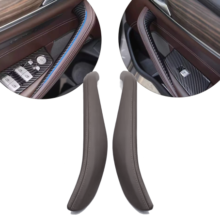 Set 2 capace interioare din piele pentru BMW Seria 5 G30 G31 G38 M5 F90, mocca - stânga și dreapta