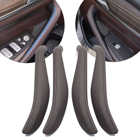 Set 4 capace interioare din piele pentru BMW Seria 5 G30 G31 G38 M5 F90, Moka