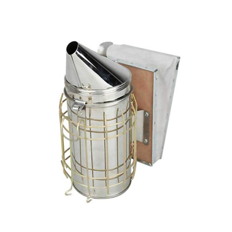 Fumigator pentru albine cu piele de vițel și fier zincat