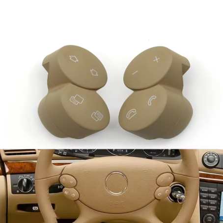 Butoane volan pentru Mercedes W463 W209 W211 W219 / CLK / E / CLS, Bej