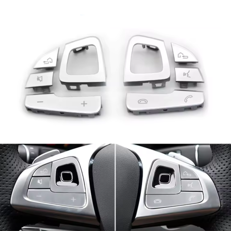 Butoane volan pentru Mercedes Clasa E W213 W238 (2016-2018), Argintiu / Gri
