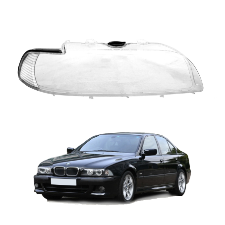 Sticlă far dreapta pentru BMW Seria 5 E39 (1999-2003), incluzând garniturile de etanșare necesare