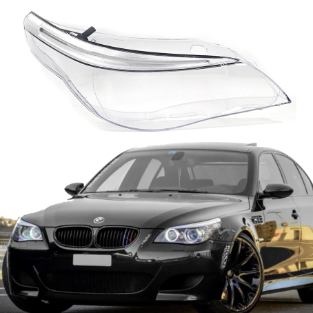 Sticlă far dreapta cu sprânceană pentru BMW 5 Series E60 / E61 Facelift Dynamic Drive (2006-2010)