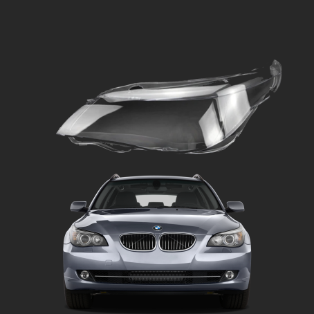 Sticlă far stânga pentru BMW 5 Series E60 / E61 cu Dynamic Drive (2006-2010)