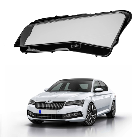 Sticlă far stânga pentru Skoda Superb (versiunea europeană, 2021-2024)