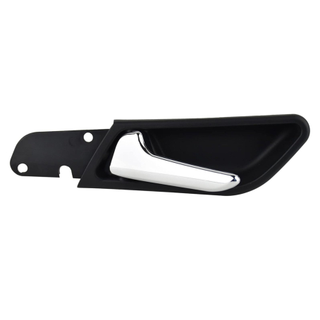 Mâner interior ușa din stânga cu bază pentru Mercedes Clasa A B W169 W245, Negru cu crom
