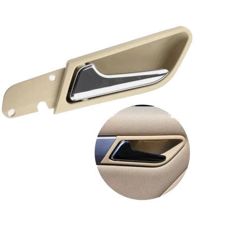 Mâner interior ușa din stânga cu bază pentru Mercedes Clasa A B W169 W245, Bej cu crom