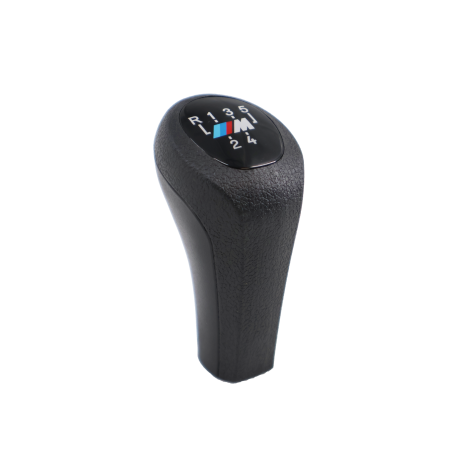 Nucă schimbător de viteze neagră, 5 trepte cu logo M pentru BMW Seria E - DZ045