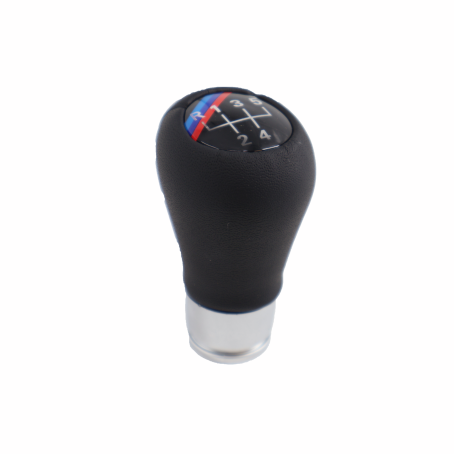 Nucă schimbător de viteze din piele neagră cu element cromat M Performance, 5 trepte pentru BMW Seria E - DZ087