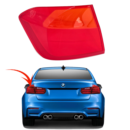 Sticlă exterioară pentru stopul stâng la BMW Seria 3 F30 (2011-2014)