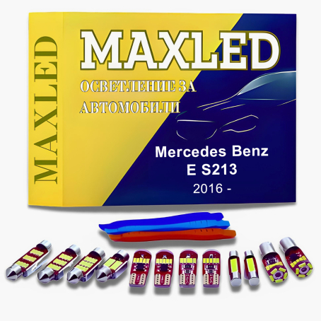 Becuri LED interioare pentru Mercedes Benz Clasa E W213 S213 break (2016+), Set 24 buc.