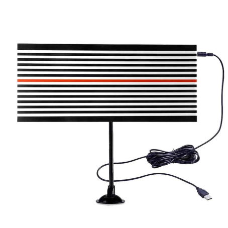 Șablon reflectorizant PDR cu iluminare LED, alimentare USB și suport cu ventuză