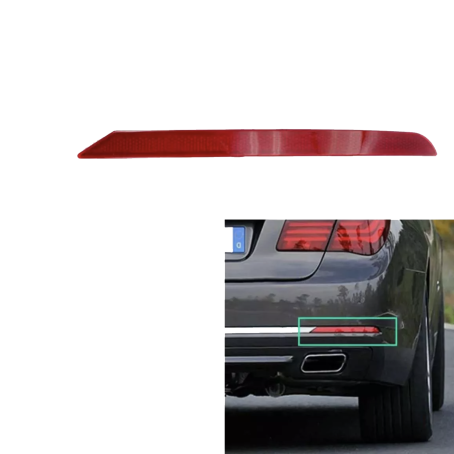 Catadioptru pentru bara de protecție spate la BMW Seria 7 F01 F02 LCI / Facelift (2013-2015), Dreapta
