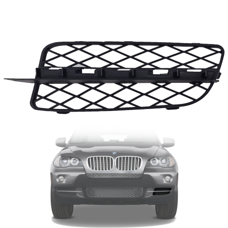 Grilă stânga cu orificii în bara de protecție față pentru BMW X5 E70 (2007-2010)