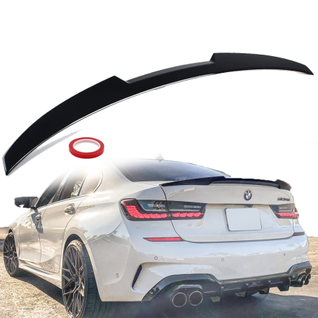 Spoiler pentru portbagaj stil M4 pentru BMW seria 3 G20 (2018+), negru lucios
