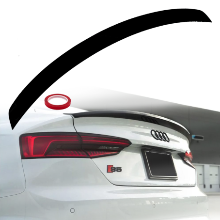 Spoiler portbagaj stil Sportback pentru Audi A5 B9 Coupé (2017+), negru lucios
