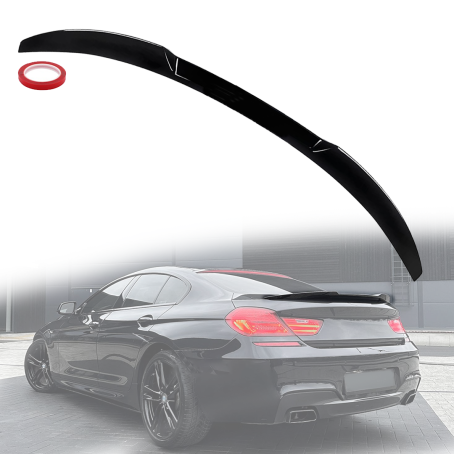 Spoiler portbagaj tip Lip, stil M4, pentru BMW Seria 6 F06 (2012-2017), negru lucios
