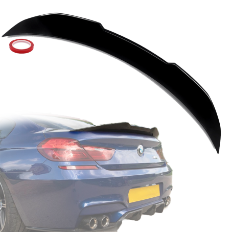 Spoiler portbagaj tip Lip, stil PSM, pentru BMW Seria 6 F06 (2012-2017), negru lucios