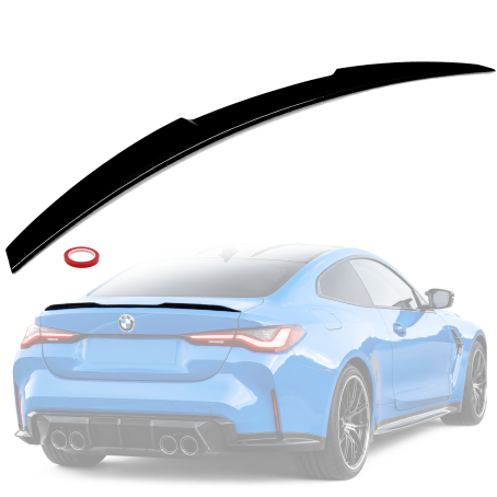 Eleron / spoiler portbagaj pentru BMW Seria 4 G22 Stil M3 (2021+), negru lucios