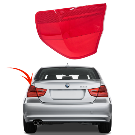 Sticlă exterioară pentru stopul stâng la BMW Seria 3 E90 facelift / LCI (2008-2012)