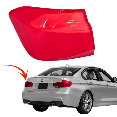 Sticlă exterioară pentru stopul stâng la BMW Seria 3 F30 LCI / facelift (2016-2018)
