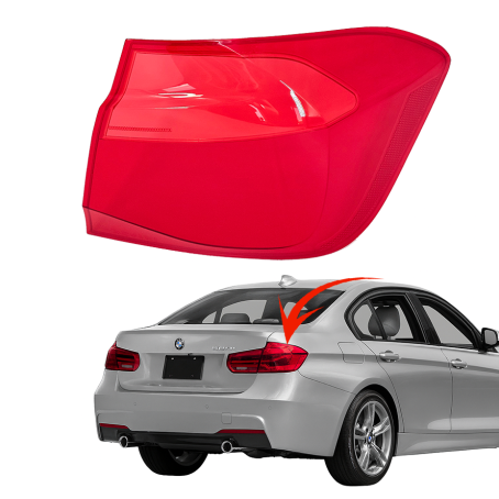 Sticlă exterioară pentru stopul drept la BMW Seria 3 F30 LCI / facelift (2016-2018)