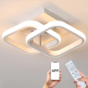 Plafonier LED / abajur cu telecomandă și control mobil, alb