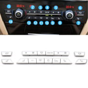 Butoane de control al aerului condiționat pentru BMW 5 6 7 F10 F01 F11 F06 F07, 14 buc. GRI