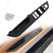Panou din 2 piese cu oglinzi electrice rabatabile pentru BMW Seria 3 E90/E91, negru, 37,5 cm