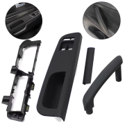 Set mânere negre pentru ușile din față la VW Passat B5 B5.5 (1996–2005), cu 2 geamuri electrice