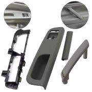 Set mânere gri pentru ușile din față la VW Passat B5 B5.5 (1996-2005), cu 2 geamuri electrice
